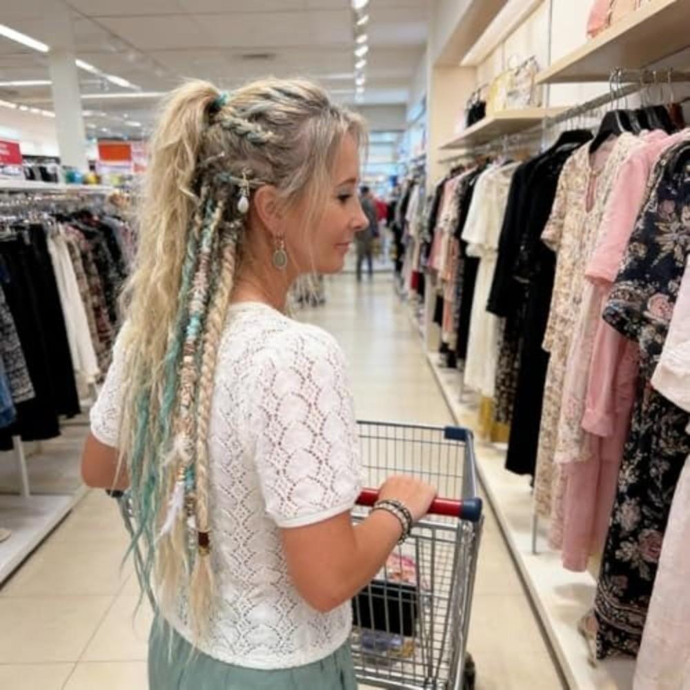 New Elastic Dread Ponytail Boho with Hair Tie Braided Ponytail Extension DIY Hair Accessories
