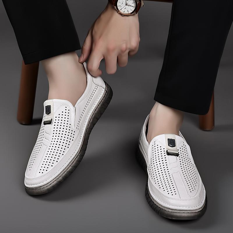 WAERTA Летняя мужская повседневная обувь класса люкс из натуральной кожи мужские мокасины — фото 5