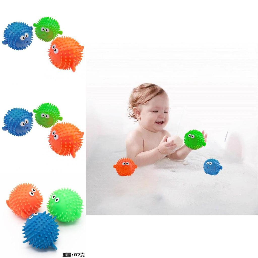 Colorful Interactive Bath Time Toys For Kids Featuring Cute Water-squirting Pufferfish