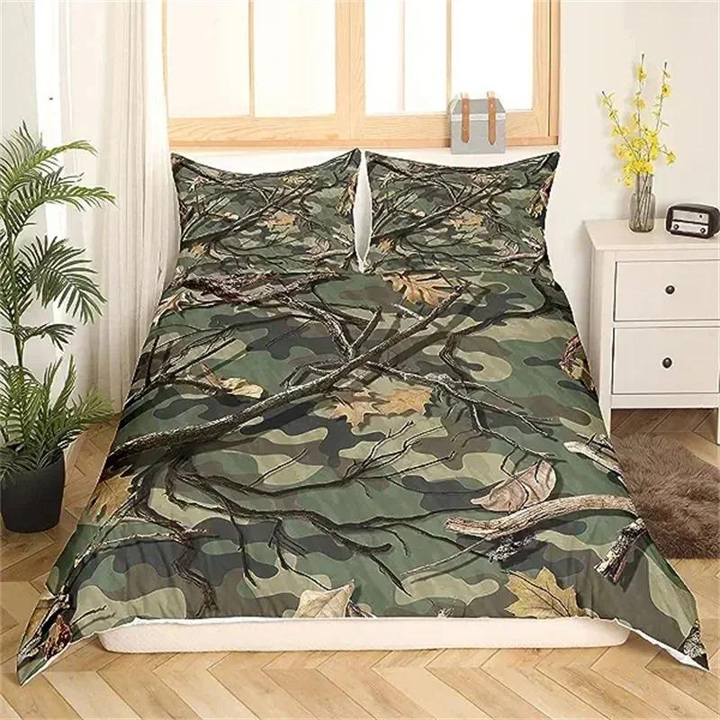 Camouflage Duvet Cover American Patriotic Flag Comforter Polyester Bedding Set Usa Stars Stripes For Boys Kids Teens Adult