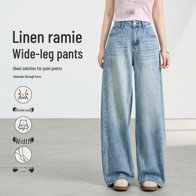 FivePlus Straight Wide-Leg Denim Trousers L