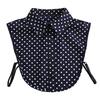 Brown/Polka Dots Shirt Detachable Collor for Mens and Women Lapel Stand Button Fake Collar Female Casual Sweater False Collar