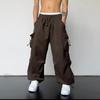 Vintage American Carpenter Pants Women's Summer Casual Trousers Loose Wide Leg Pants