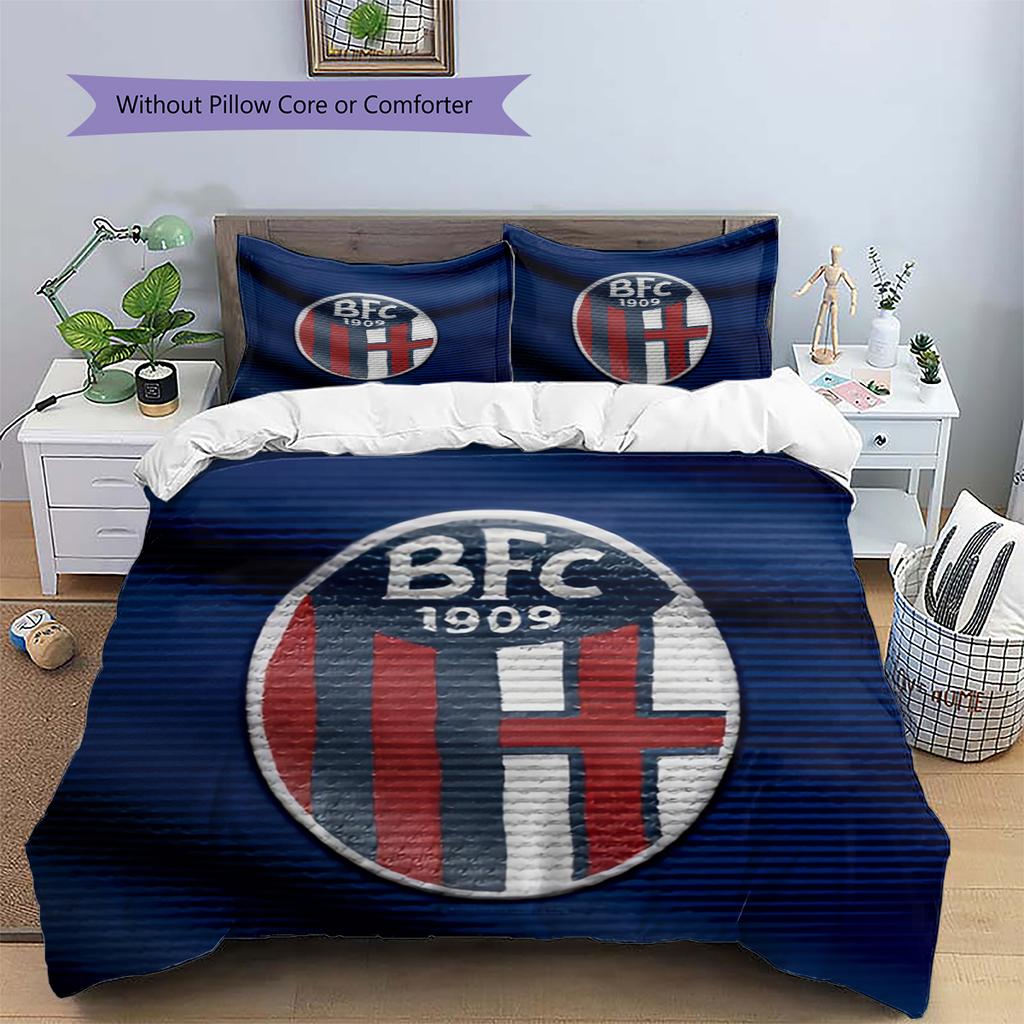Bologna FC 1909 Pattern Bedding Home Decoration Birthday & Festival Gift (1 * duvet cover + 2 * pillowcase, without core)