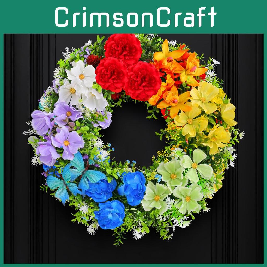 Flower Colorful Artificial Garland Door Hanging Decoration Festive Prop Venue