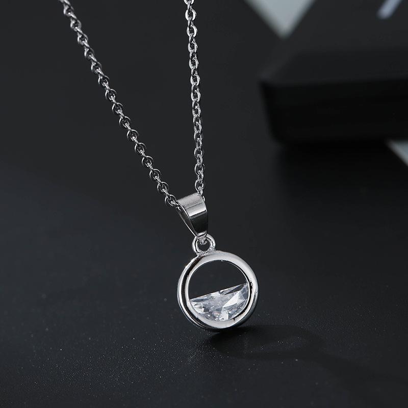 Necklace Women'S Plated Pure Necklace Simple One Waterfall Clear Spring Collarbone Chain Fashionable Versatile Set Chain Birthday Gift