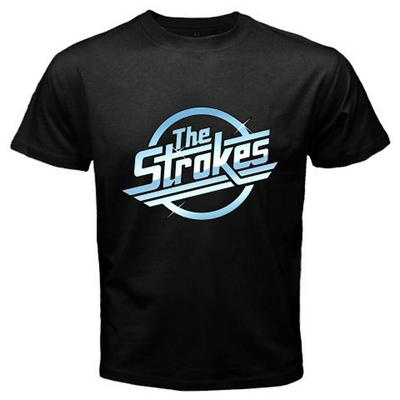 The Strokes Wave Logo Black T-Shirt