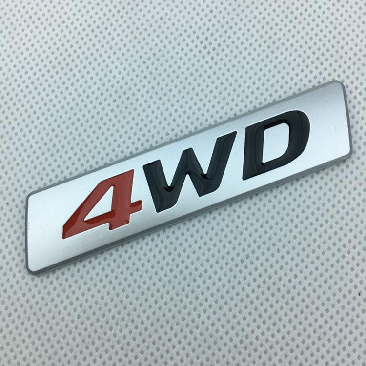 

1X 3D Chrome Metal Sticker 4WD Emblem 4X4 Badge Decal Car Styling For CRV Accord Civic Grand Vitara Swift SX4