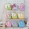 Elegant Bowknot Accent Basket for Weddings Holiday Gatherings and Travel Uses
