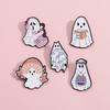 White Ghost Adventurous Chest Pin Distinctive Halloween Pumpkin Series Enamel Badge All For