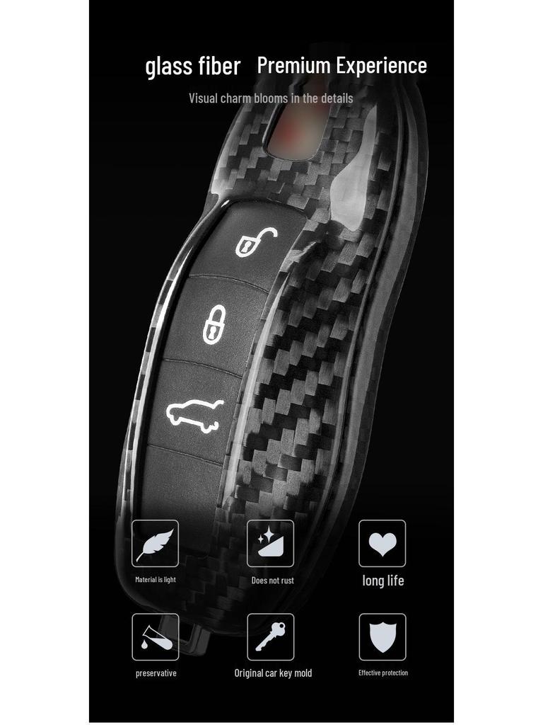 Real Carbon Fiber Key Shell for New and Old Cayenne, Macan, Panamera