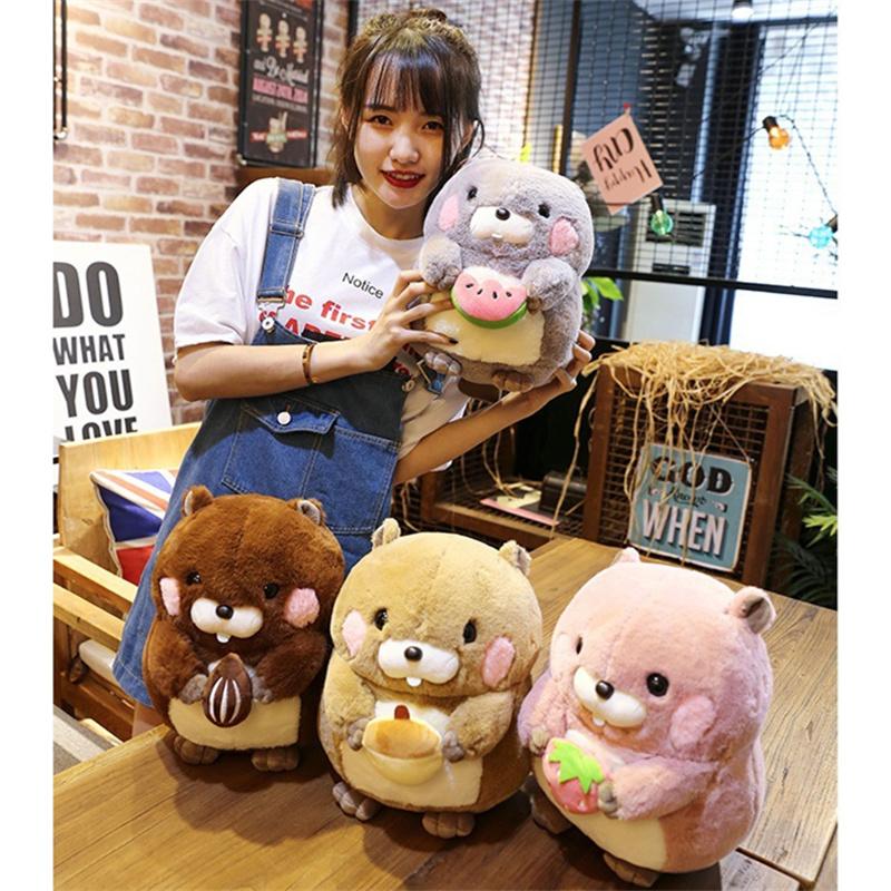 Toy Groundhog Plush Cartoon Plushie Soft Cushion Pillow Home Decor Kids Gifts