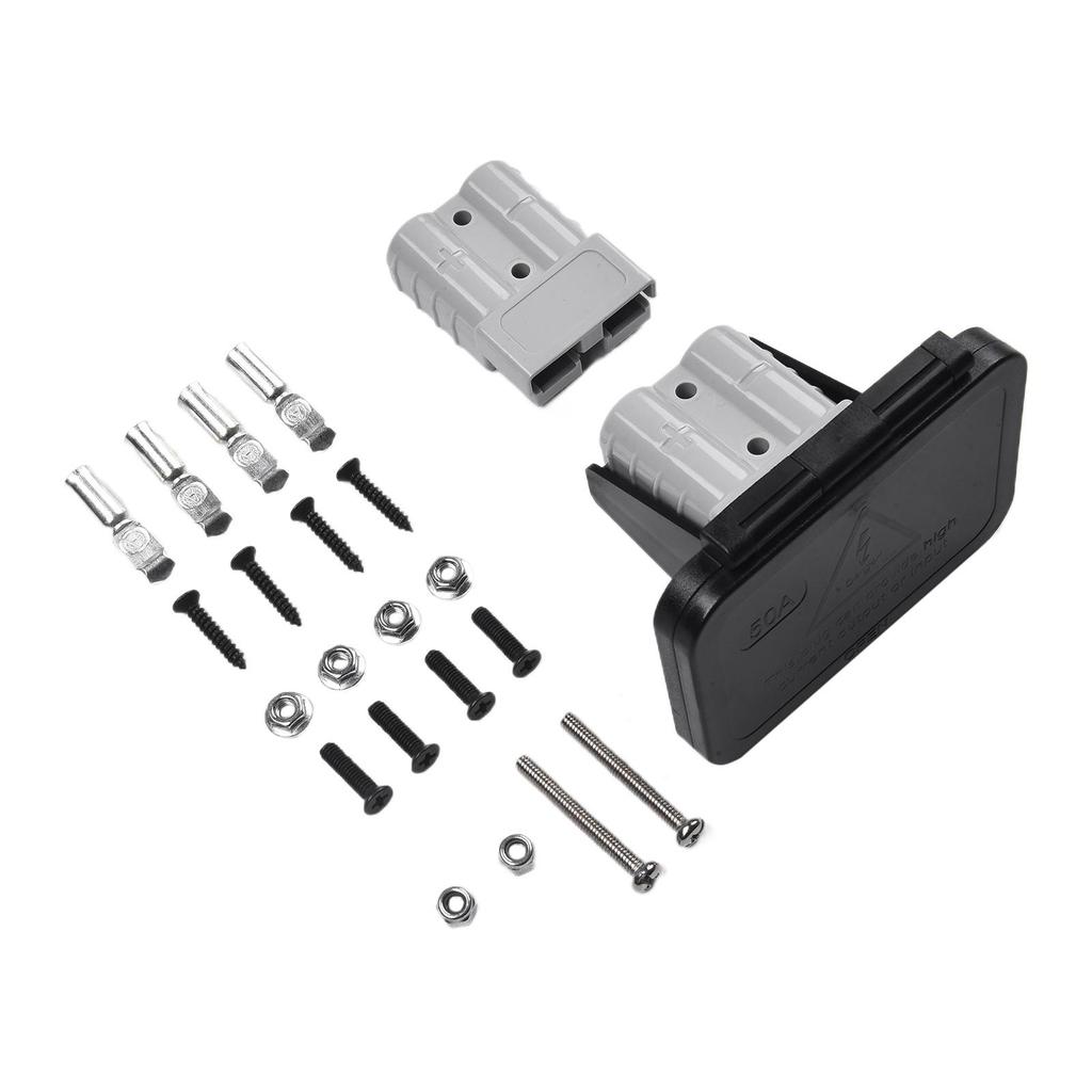 1 Set 50A 600V Twin Dual Flush Mount Bracket For Anderson Plug-Power Connection