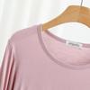 Women's Spring/Summer Modal Round Neck T-shirt - Thin Long Sleeve, Loose, Slimming, Plus Size, Outerwear Top