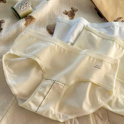 Morandi Farbe Reine Baumwoll-Slips Atmungsaktiv Antibakteriell Hüftumschmeichelnd Elastisch Dreieck Damen-Slips