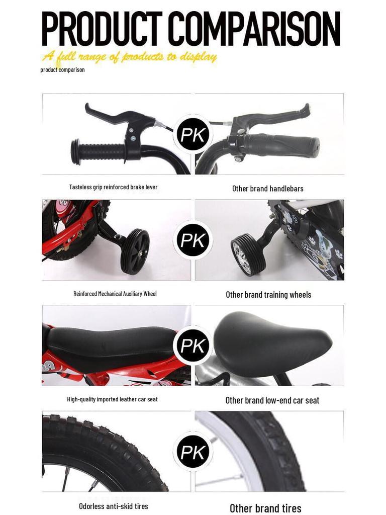 Children's Bicycle for Ages 3 to 8: Suitable for Girls and Boys