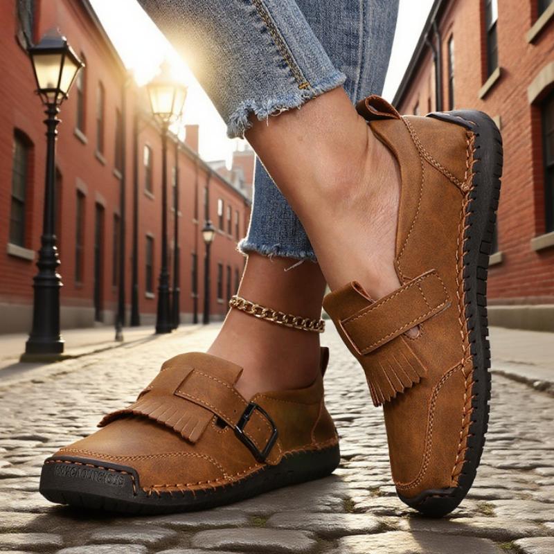 

Sneakers Women s Shoes Loafers Soft Soled Mosinka High-quality Flat Bottomed Walking Shoes Handmade Leather Women Moccasins 2025 36