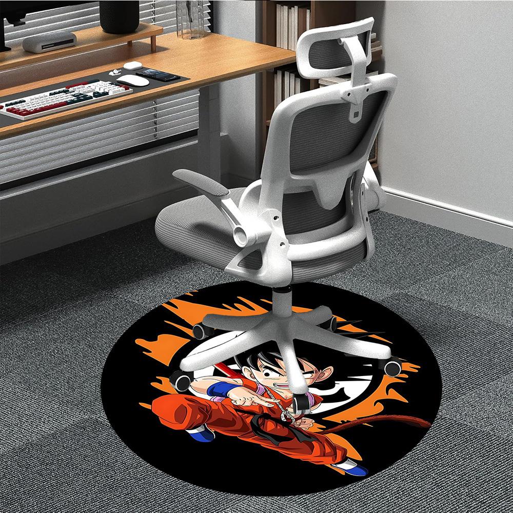 

1pc Goku Saiyan Office Round Area Rug, Indoor Mat Suitable For Office,Bedroom Living Room Home Decor, Room Deco a0928203 80cm by 80cm