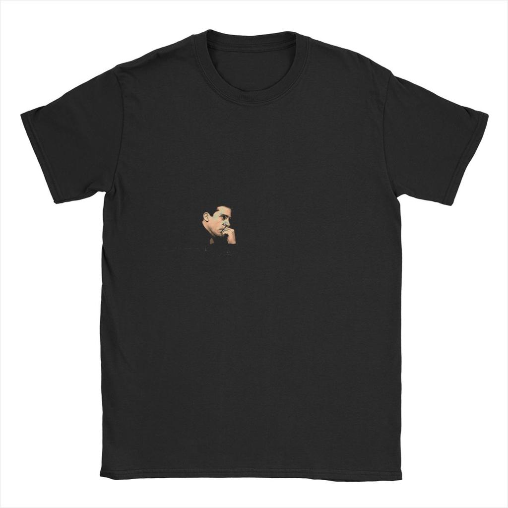 Michael Scott Citat The Office T-shirt för Män Ren Bomull Rolig T-shirt Rund Hals TV-program T-shirts Kortärmade Toppar Grafisk