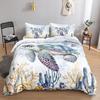 Sea Turtles Duvet Cover 3D Bedding Set Soft Brushed Microfiber Comforter Cover with Zipper Closure Quilt Cover with Pillowcase