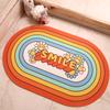 Cartoon Sunflower Diatom Mud Mat Moisture-wicking Quick Drying Mat for Bathroom Door Gradient Rainbow Home Non-slip Mat