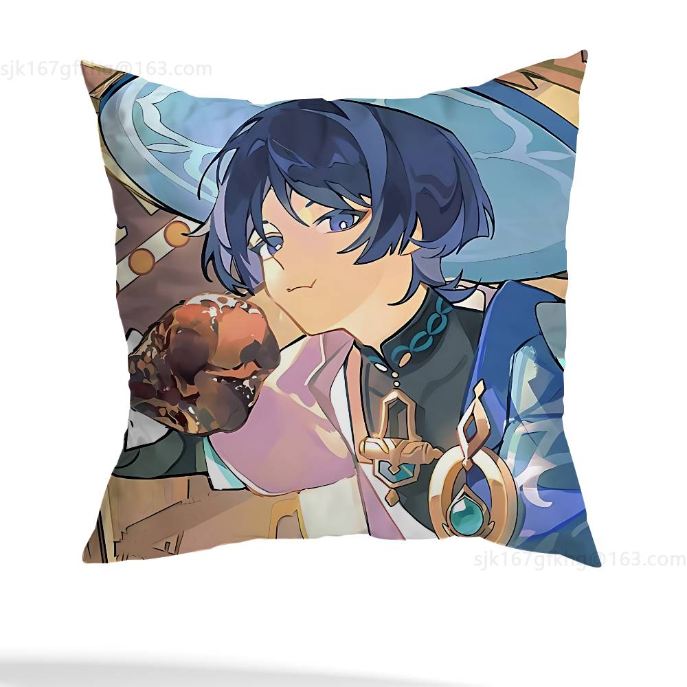 Genshin Impact Wanderer pillowcase casual style decoration, suitable for home decoration (excluding pillow core)