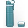 GRANDTIES Vacuum Insulated Stainless Steel Wide Mouth Water Bottle (Atlantis Blue), 709ml, with Two Lids, Direct Drinking, Keeps Hot or Cold Water Hot