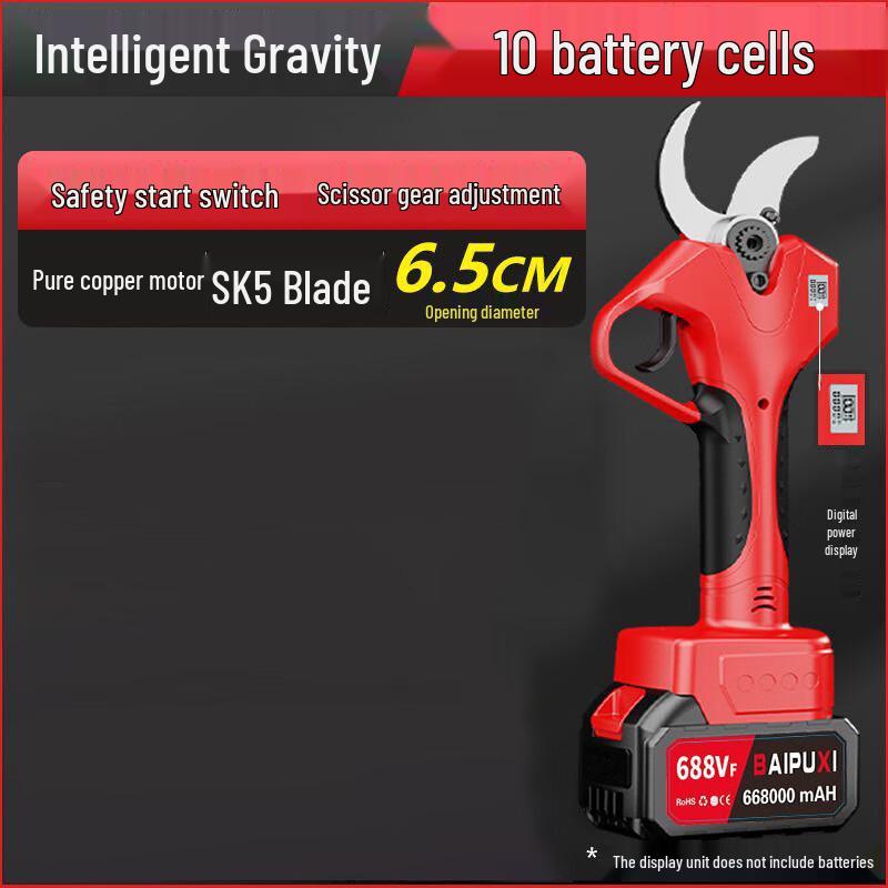 BAIPUXI Cordless Electric Telescopic Pole Pruning Saw CN Plug (adapter Included)