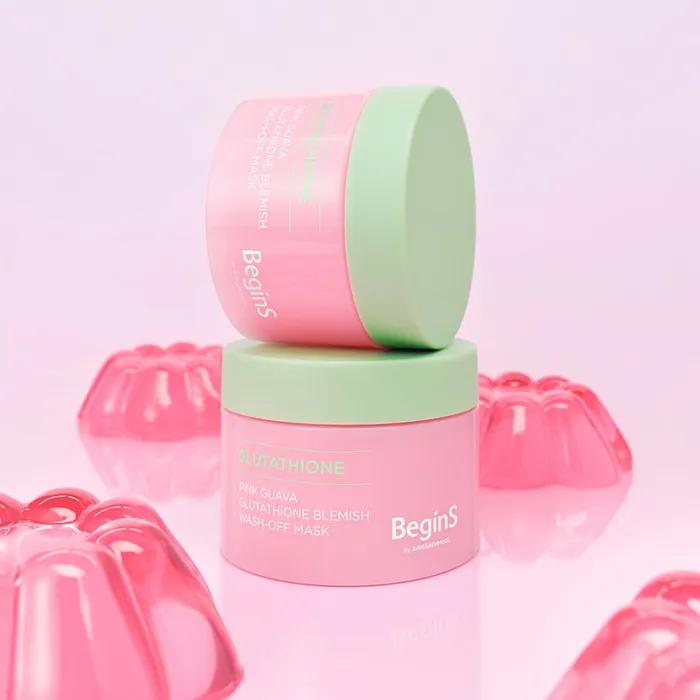 Begins by Jung Saem Mool Pink Guava Glutathione Trace Wash Off Mask (5ml Trace Cream Included)