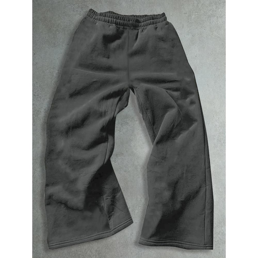 Men's Drawstring Waist Printed Pants, Angel Printed Sports Pants, Comfortable and Stylish Casual Daily Wide Leg Pants