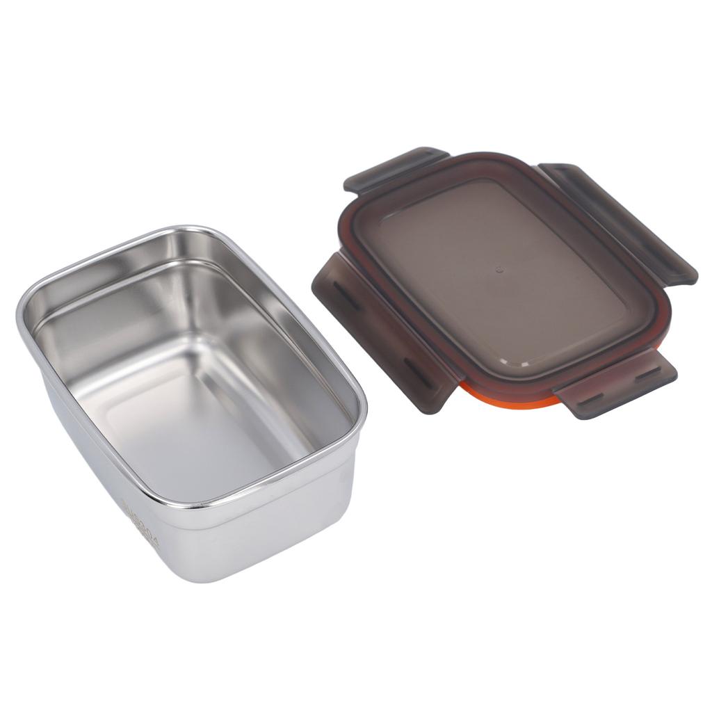 Stainless Steel Food Storage Container Multipurpose Safe Eco Friendly Leakproof Rectangular Food Storage Box for Home Travel