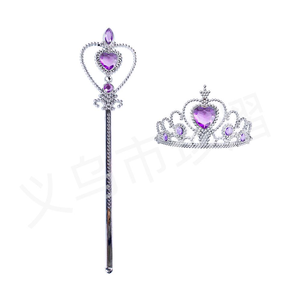 Elsa-Inspired Frozen Princess Accessory Set: Crown, Magic Wand, Necklace, Gloves, and Ring