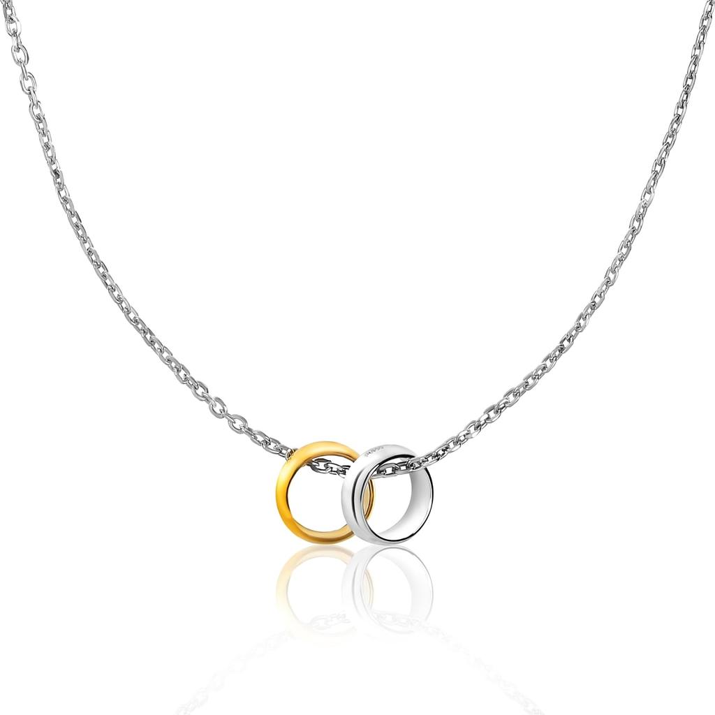 Pure Gold 24k Platinum Baby Ring Charm Pendant 24k Pure Gold Charm Pendant Pt999 Pure Platinum Gold Chain [KAZURI] (Pure 999) Necklace, Baby-Ring