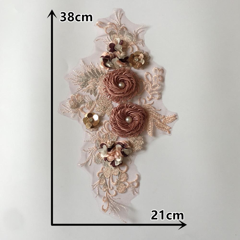 

Трехмерный цветочный кружевной воротник с вышивкой из пайеток и искусственного жемчуга для платья DIY Style 1784 (1 piece)