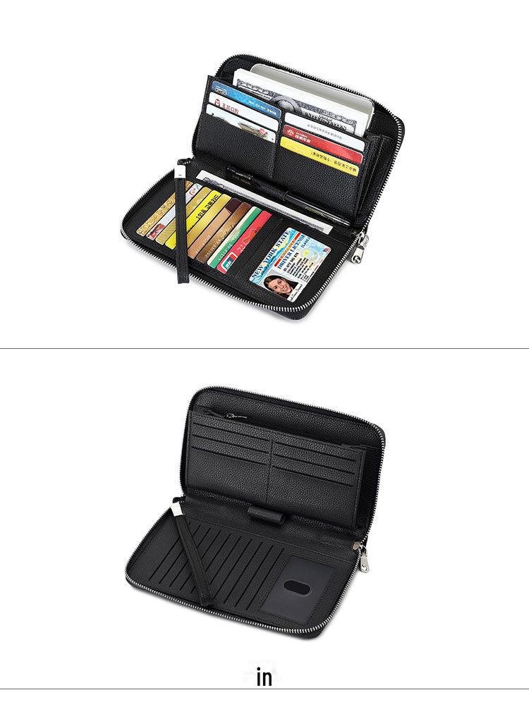 Xiangyin 2024 Women's Genuine Leather Long Wallet & Coin Purse - Niche Design, Cowhide Clutch, Slim Style