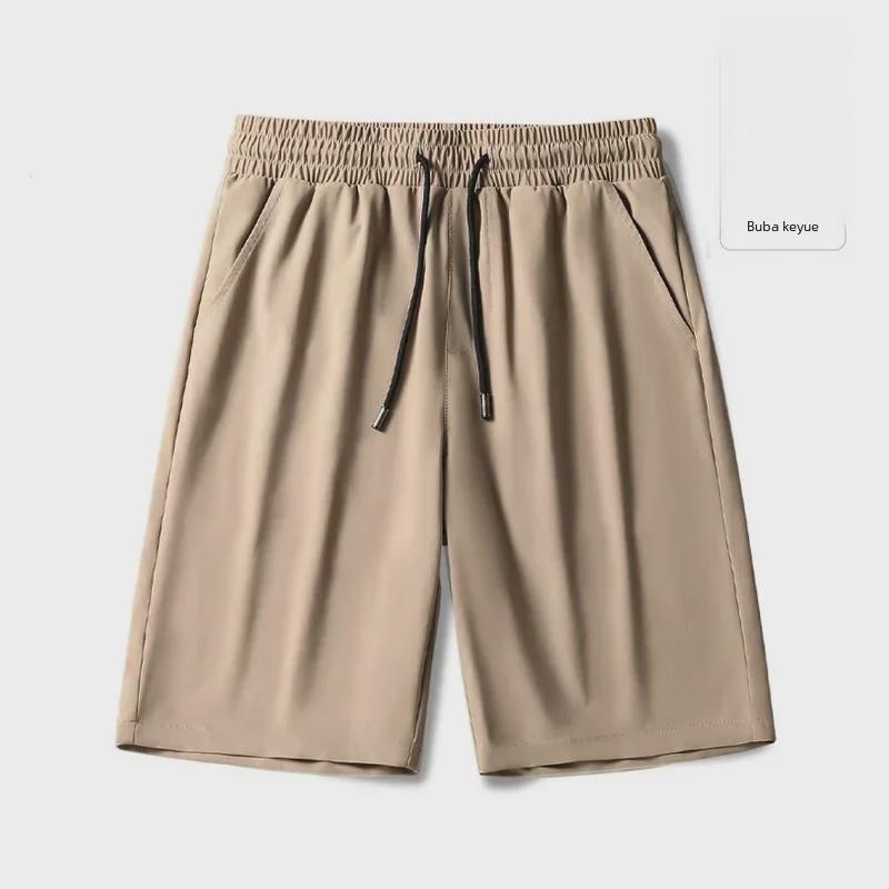 Men's Casual Black Ice Silk Sports Shorts