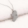 Irland Karten Anhänger Halskette mit Herz Edelstahl Umriss Irisch Dublin Heimatland Heimatstadt Kette Schlüsselbein Kragen Choker