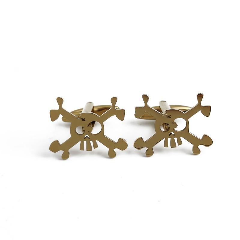 European American Halloween Personality Skull Funny Punk Style Men's Brooch Cufflinks Suit Dress Versatile