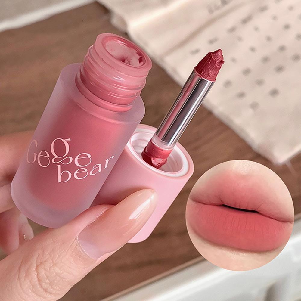 Gege Bear Smooth Multi-purpose Cream Expansion Blush Not Easy to Fade Nude Matte Velvet Lip Glaze