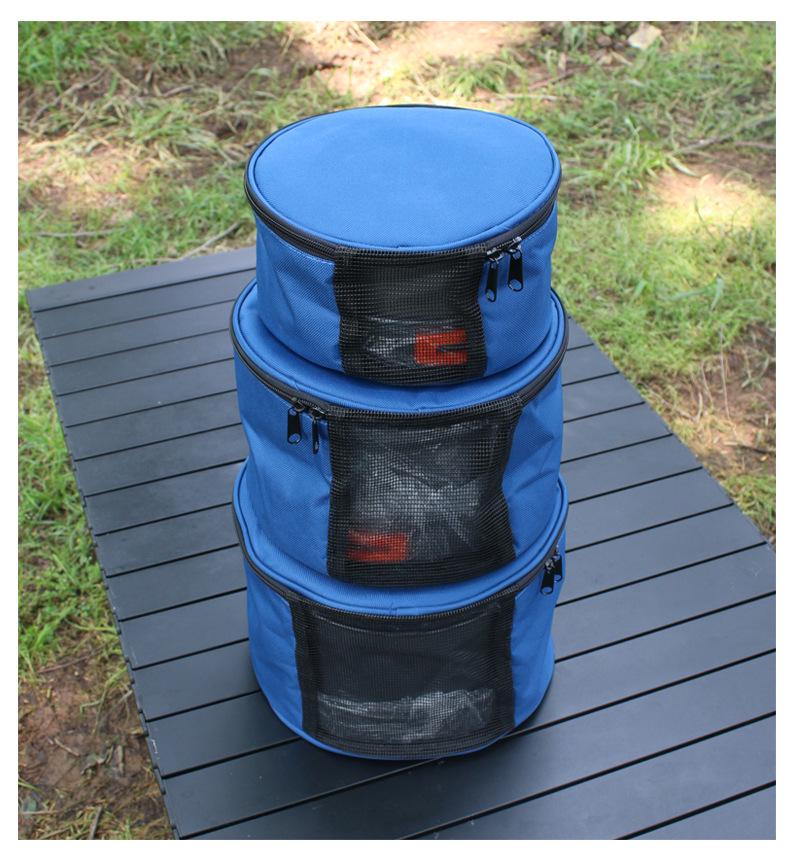Portable Camping Cookware Set with Tableware Storage Bag