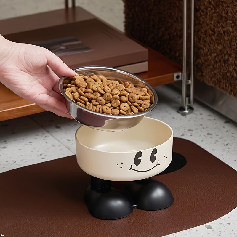 1pc Stainless Steel Elevated Pet Bowl, Anti-Tip, High-Height Food and Water Dish for Kittens and Puppies Pet Products Cat Feeder