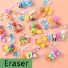1 sáček Cute Eraser Kreativní kreslený tvar Barevná Sketch Guma Ultra čistá sada gumy v krabici