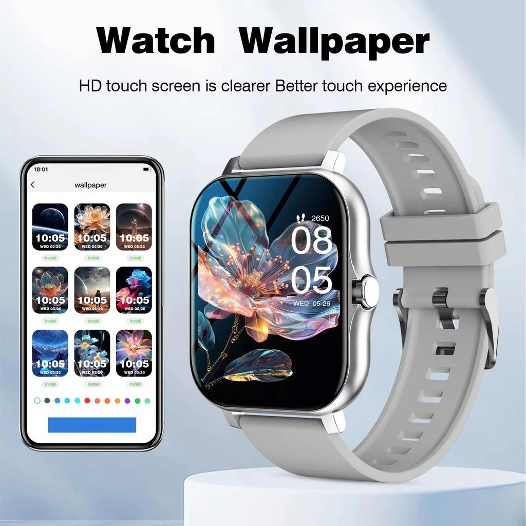2026 New Smart Watch for Men Women Gift Full Touch Screen Sports Fitness Watch Bluetooth Call Digital Smartwatch