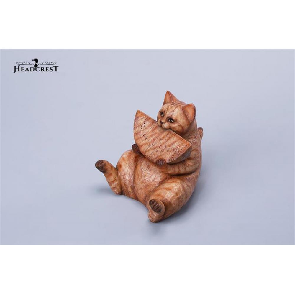 Null Head Crest Wood Carving Cat 9.0 B
