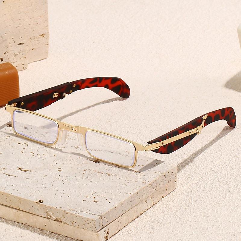 Portable Folding Men'S Reading Glasses With Box Ladies Anti-Blue Light Plus Diopter Eyewear Trendy Hd Lens Far Sight Eyeglasses