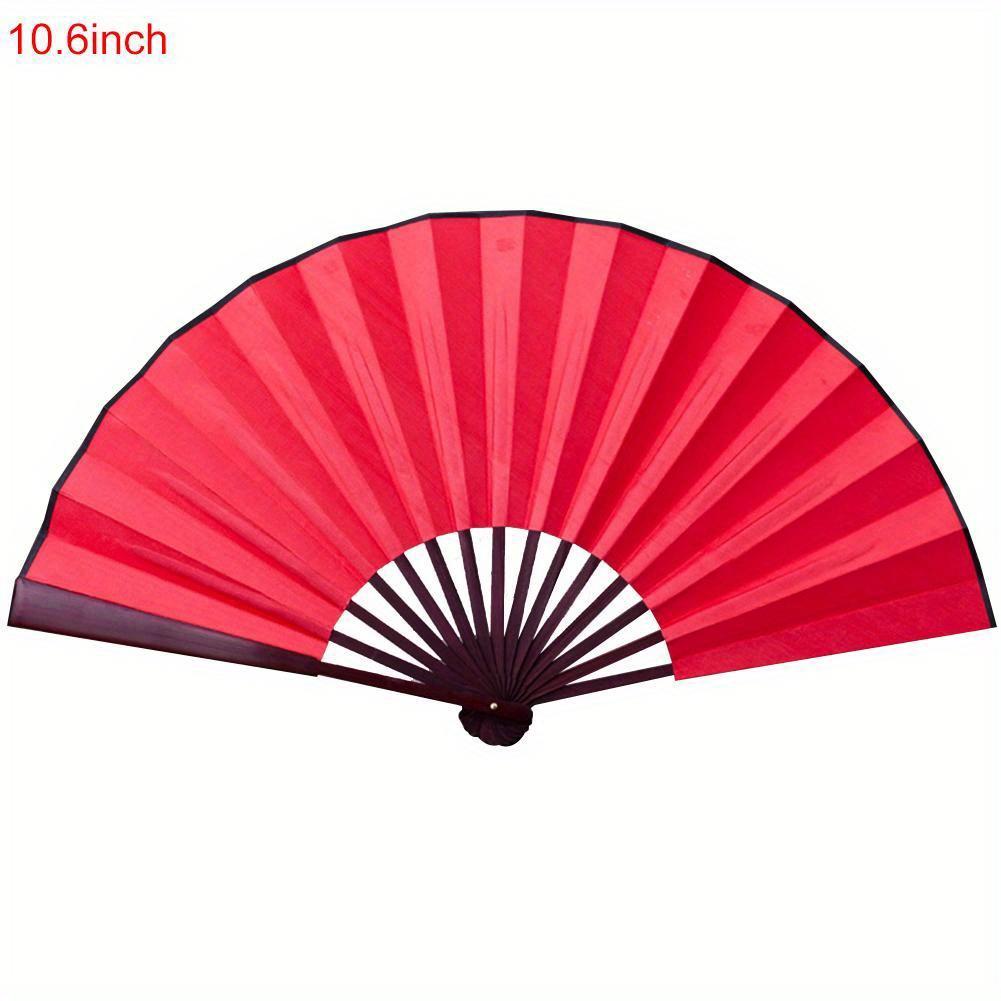 10 Zoll Faltfächer Hand Seidenstoff DIY Chinesischer Faltfächer Holz Bambus Antike Faltfächer DIY Kalligraphie Malerei