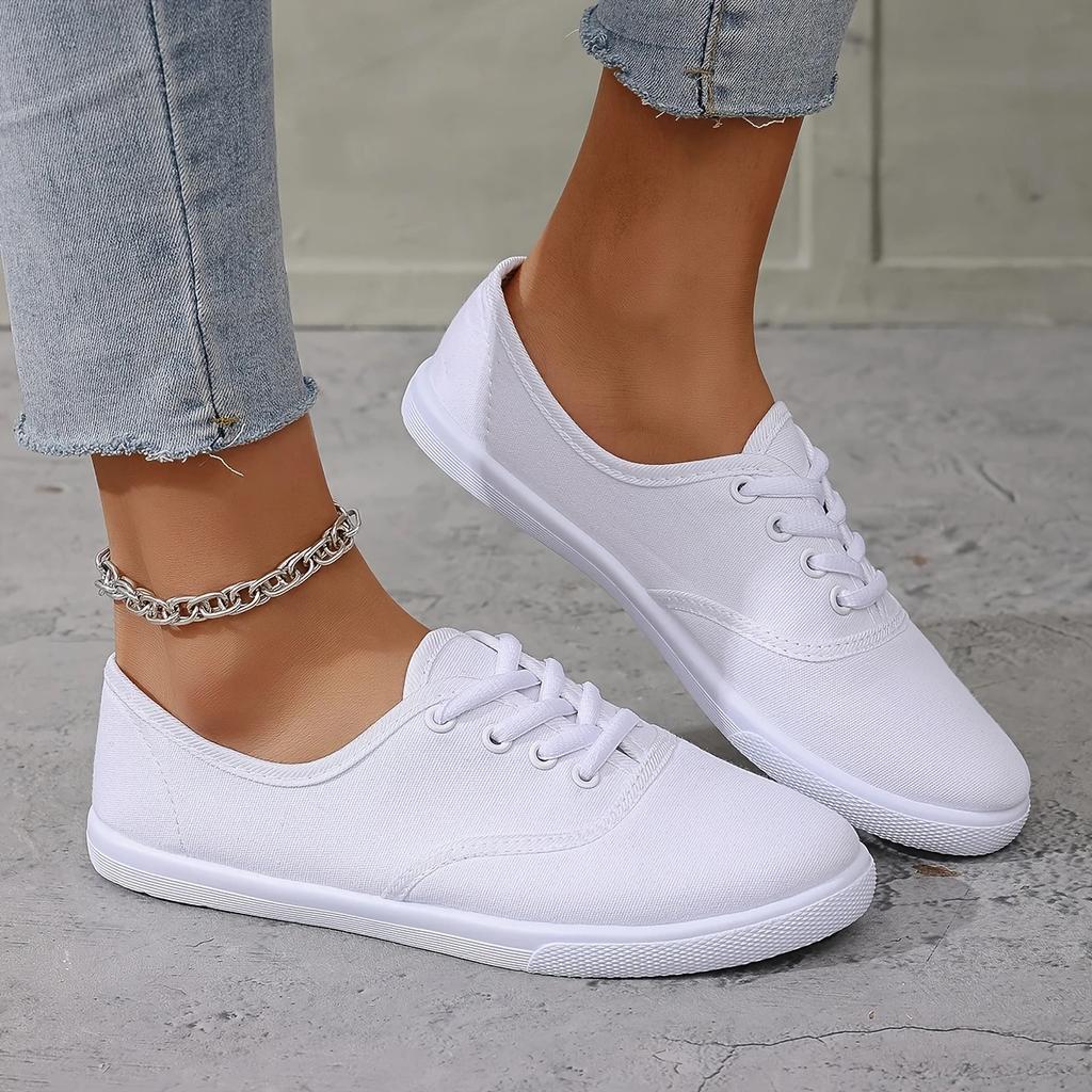 Elegant All-Season Women'S Breathable Sneakers In Multiple Colors - Comfortable Round Toe Design