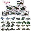 8pcs 4d 172 Assemble Tank 4d Plastic Model Kit The Battle Chariot Toy Series