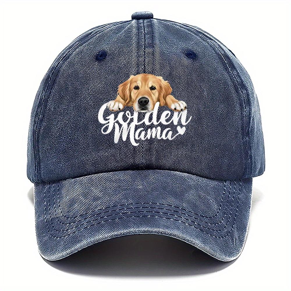 1 Stück Hundemotiv Hut Gewaschene Hüte Baseballkappen Mehrere Farboptionen Verstellbarer Stil DAD Hüte Geeignet für Outdoor-Sportarten One Size black