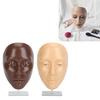 2 Set Makeup Practice Face 5D Silicone Full Face Makeup Mannequin Face with Stand for Emerging Makeup Artist